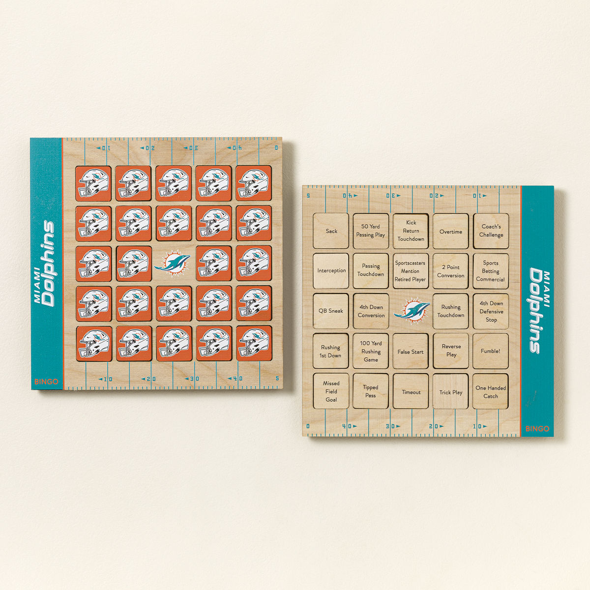 NFL Game Day Bingo - Set of 2 - Miami Dolphins