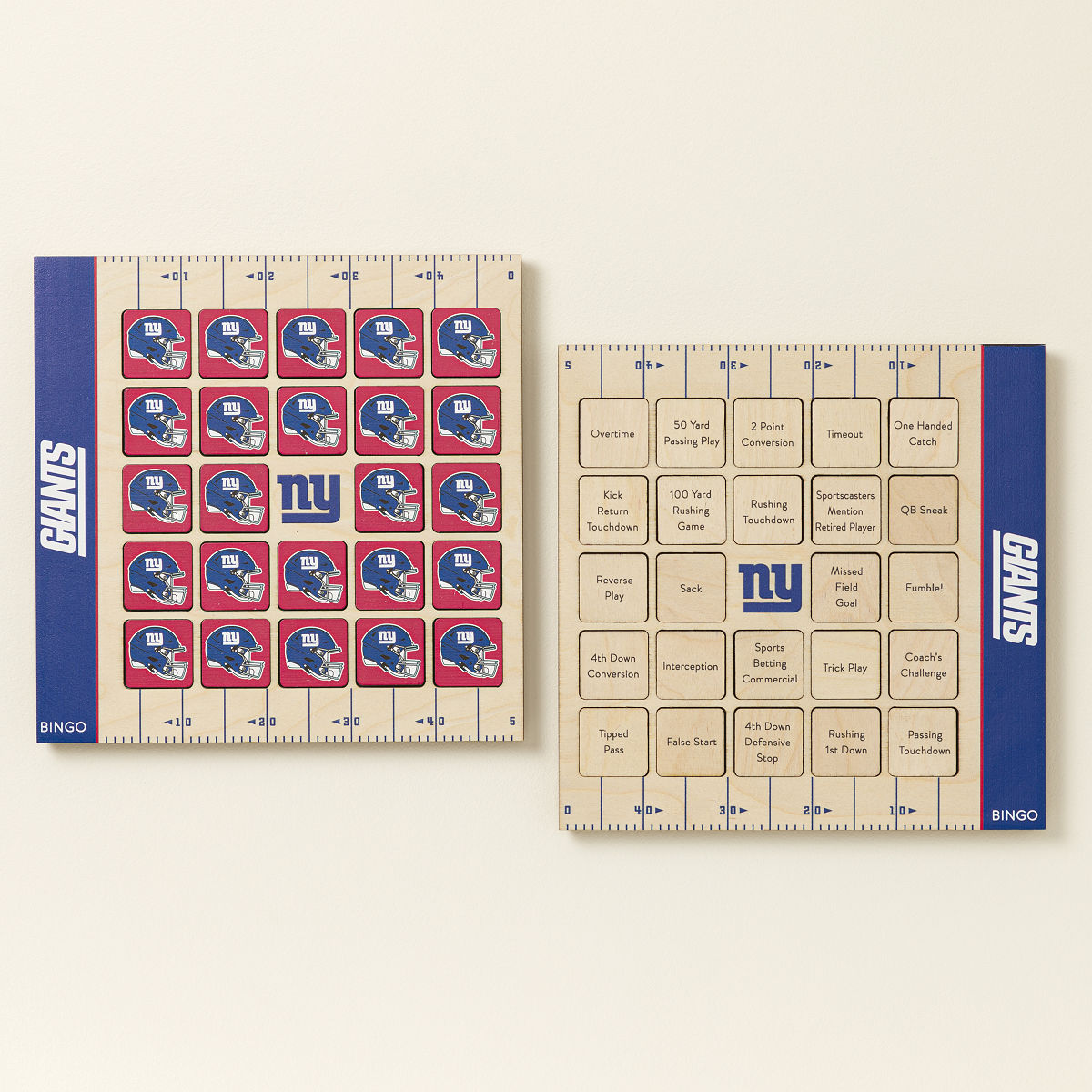 NFL Game Day Bingo - Set of 2 - New York Giants