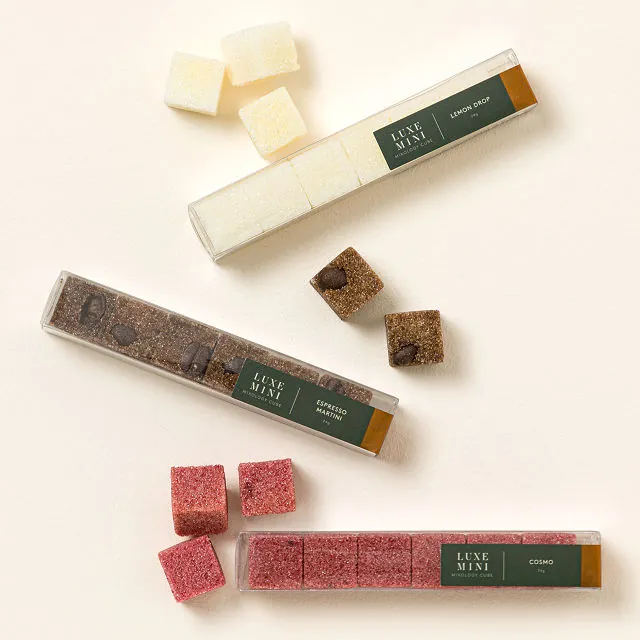 Image of flavored martini cocktail cubes