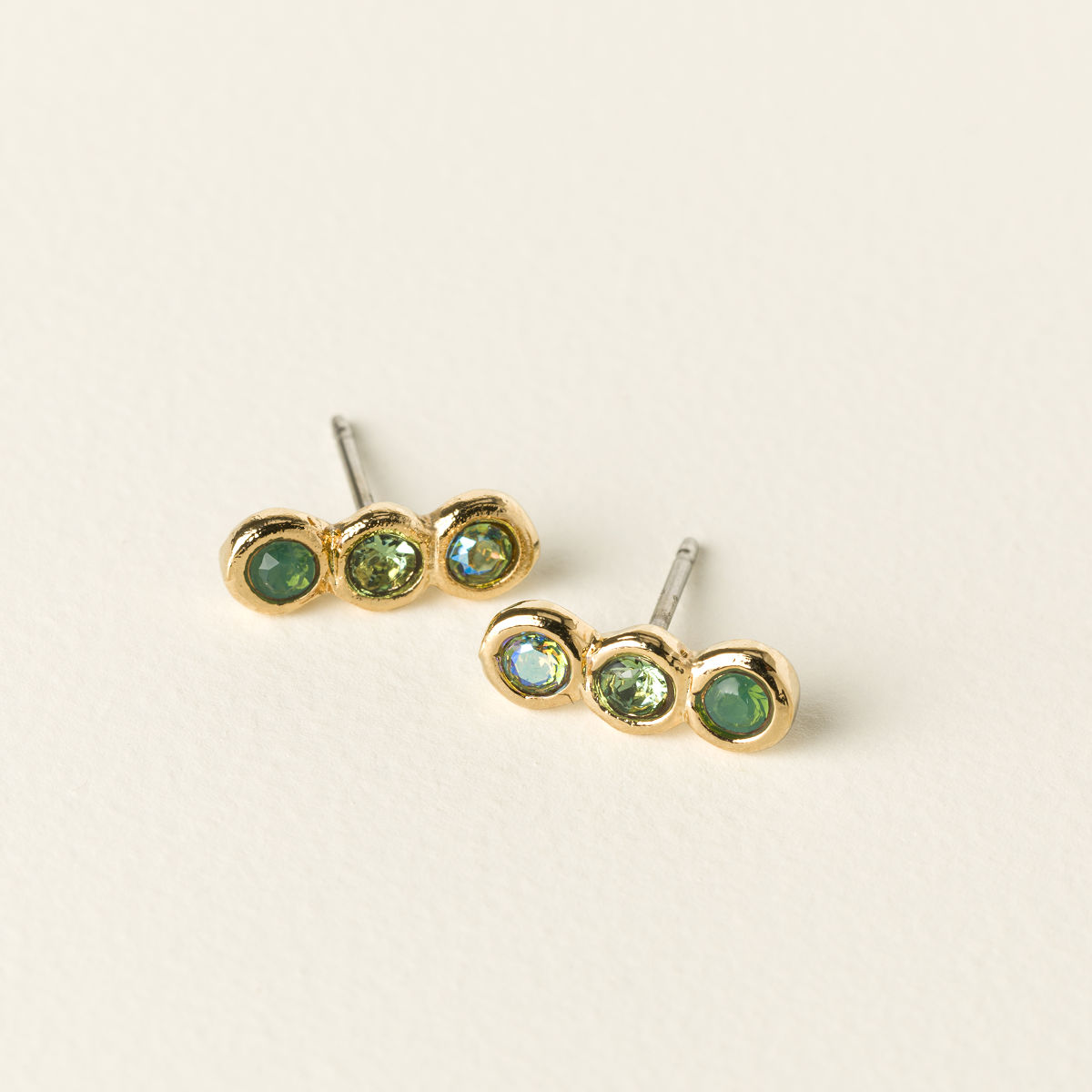 Ombre Crystal Birthstone Studs - May