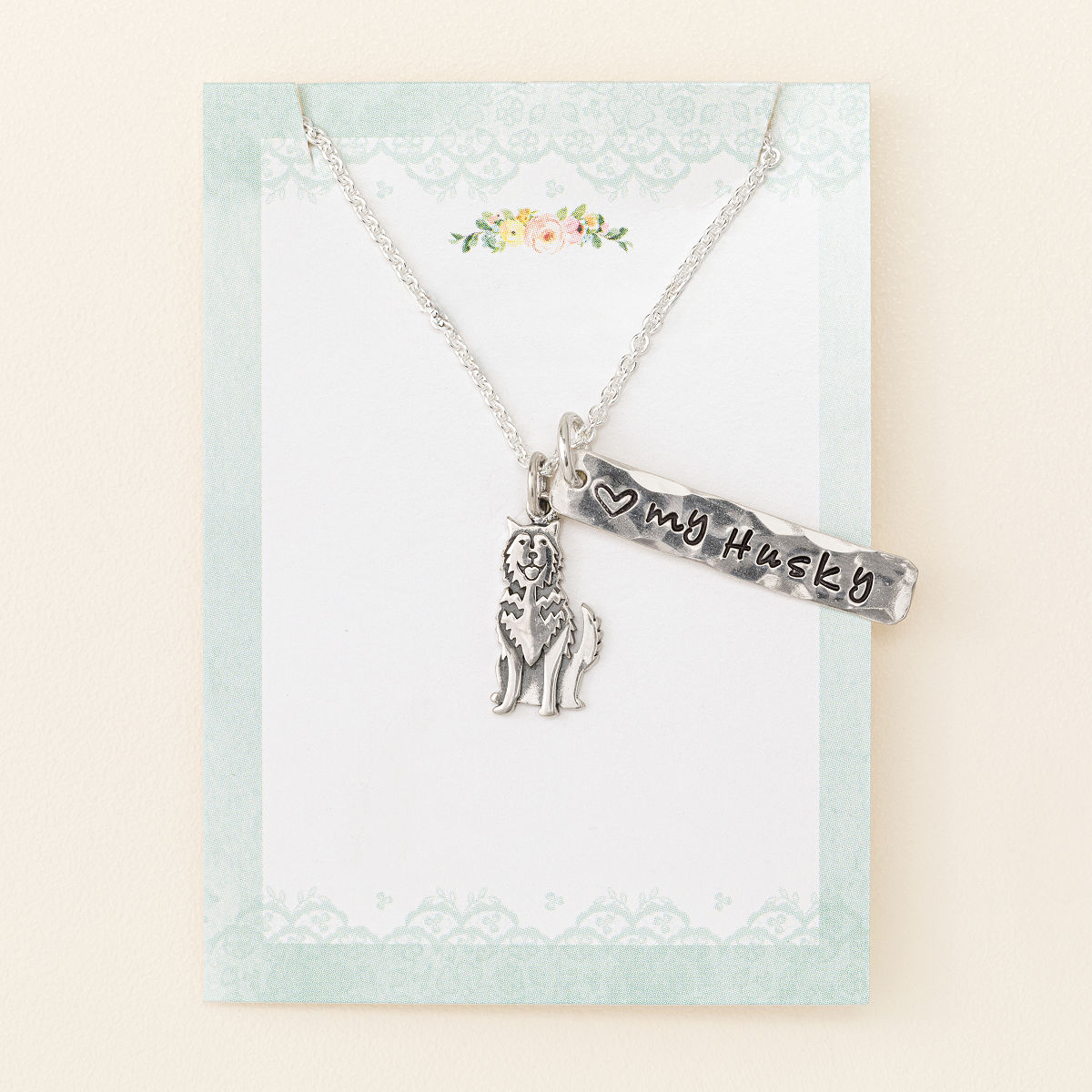 Choose Your Dog Breed Personalized Necklace - Husky