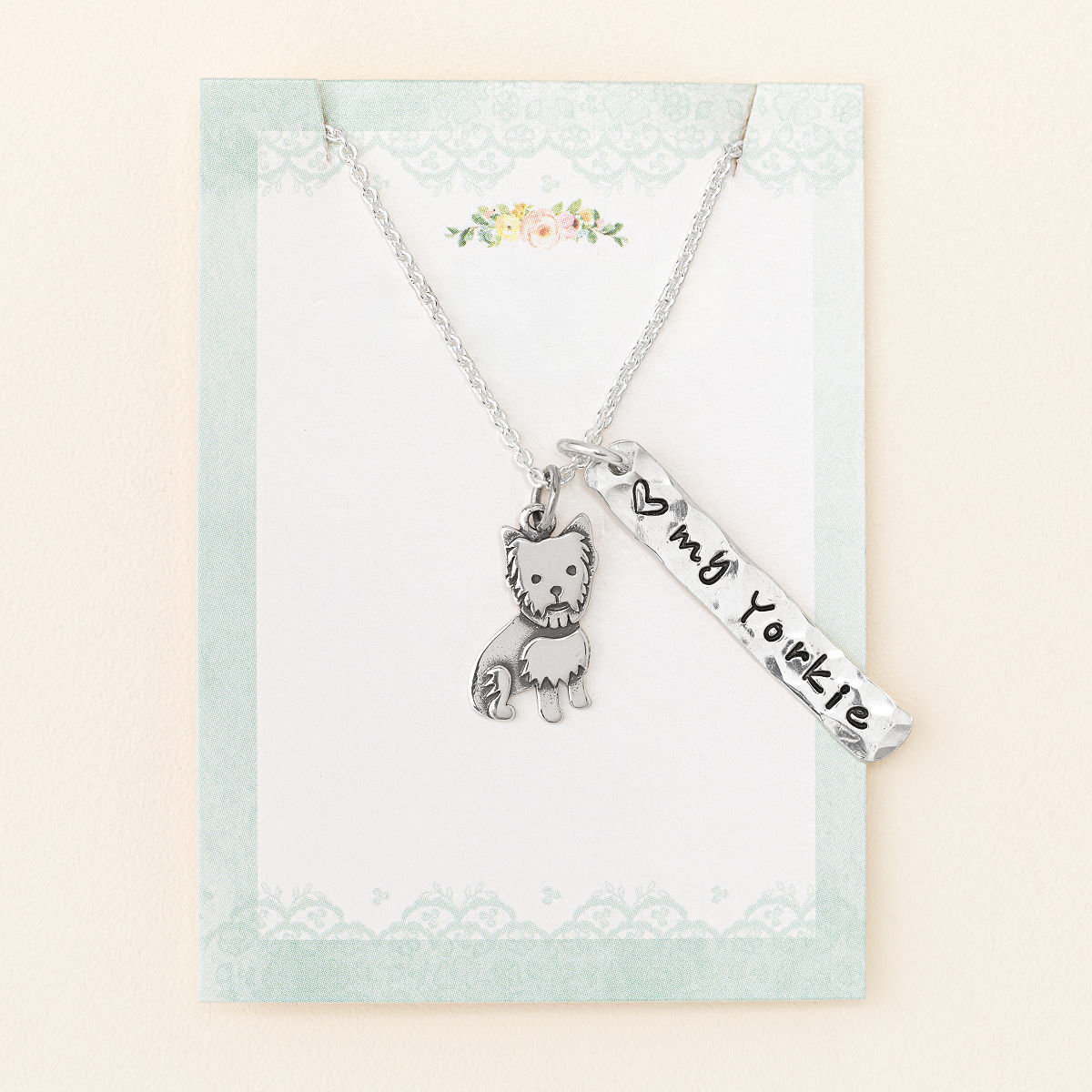 Choose Your Dog Breed Personalized Necklace - Yorkshire Terrier