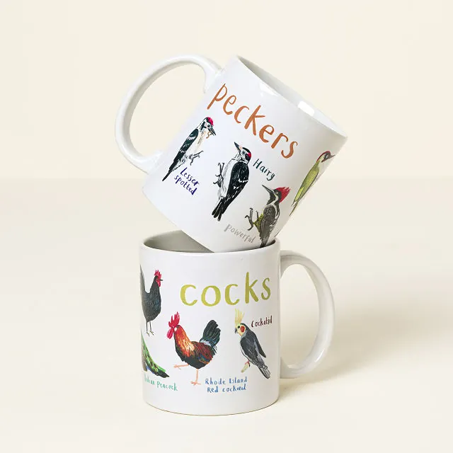 Fowl Language Mug - Cocks & Peckers