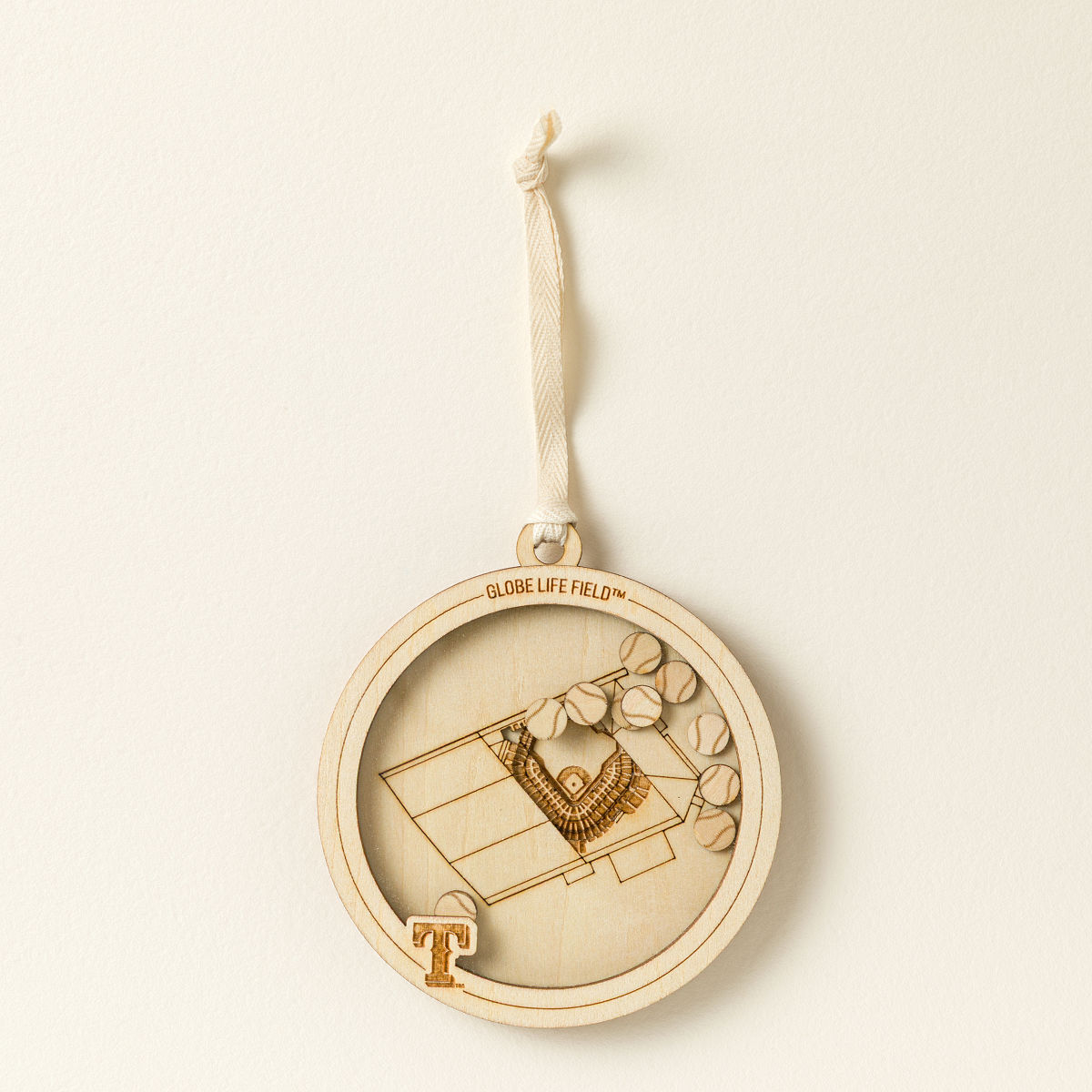 Grand Slam MLB Shaker Ornament - Texas Rangers