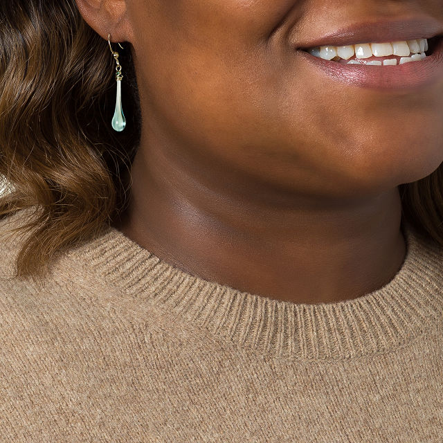Sun-Melted Glass Droplet Earrings