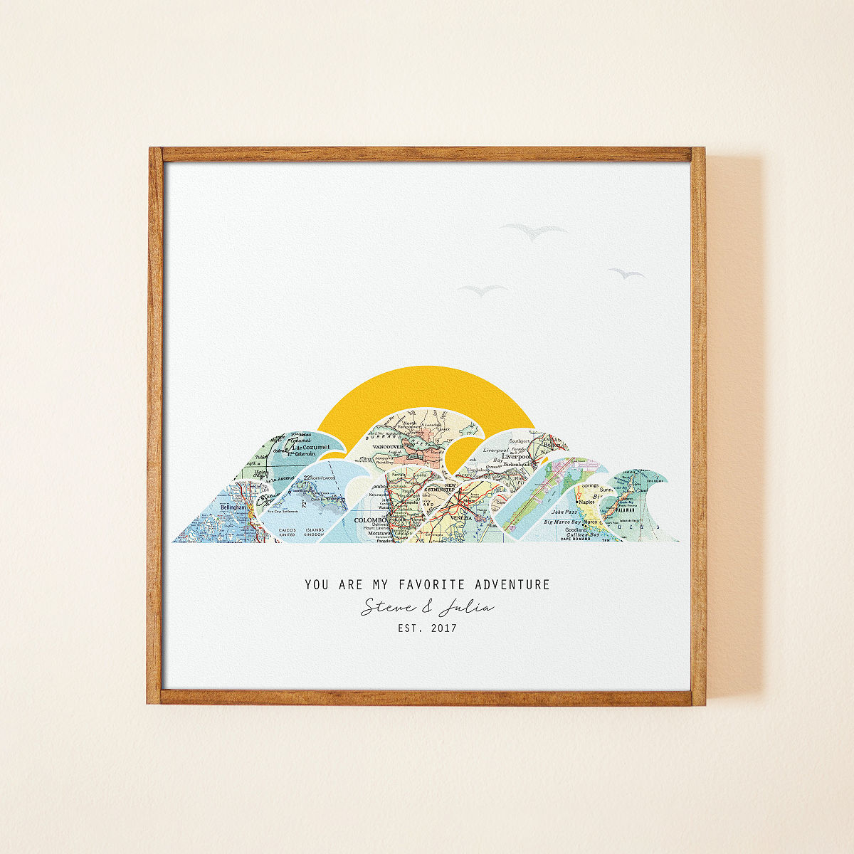 Our Beach Memories Personalized Map Art - 10 Maps
