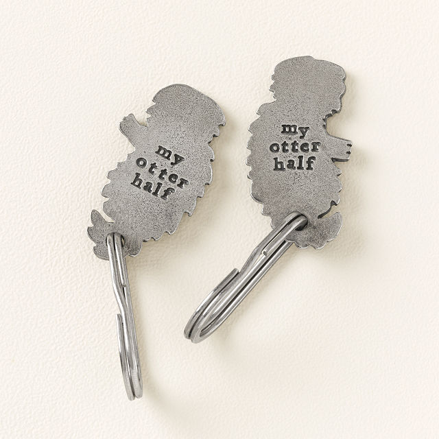 Beydodo Portachiavi Amicizia 'I Found My Otter Half' Con Cuore, Acciaio Inox, Regalo Uomo E Donna