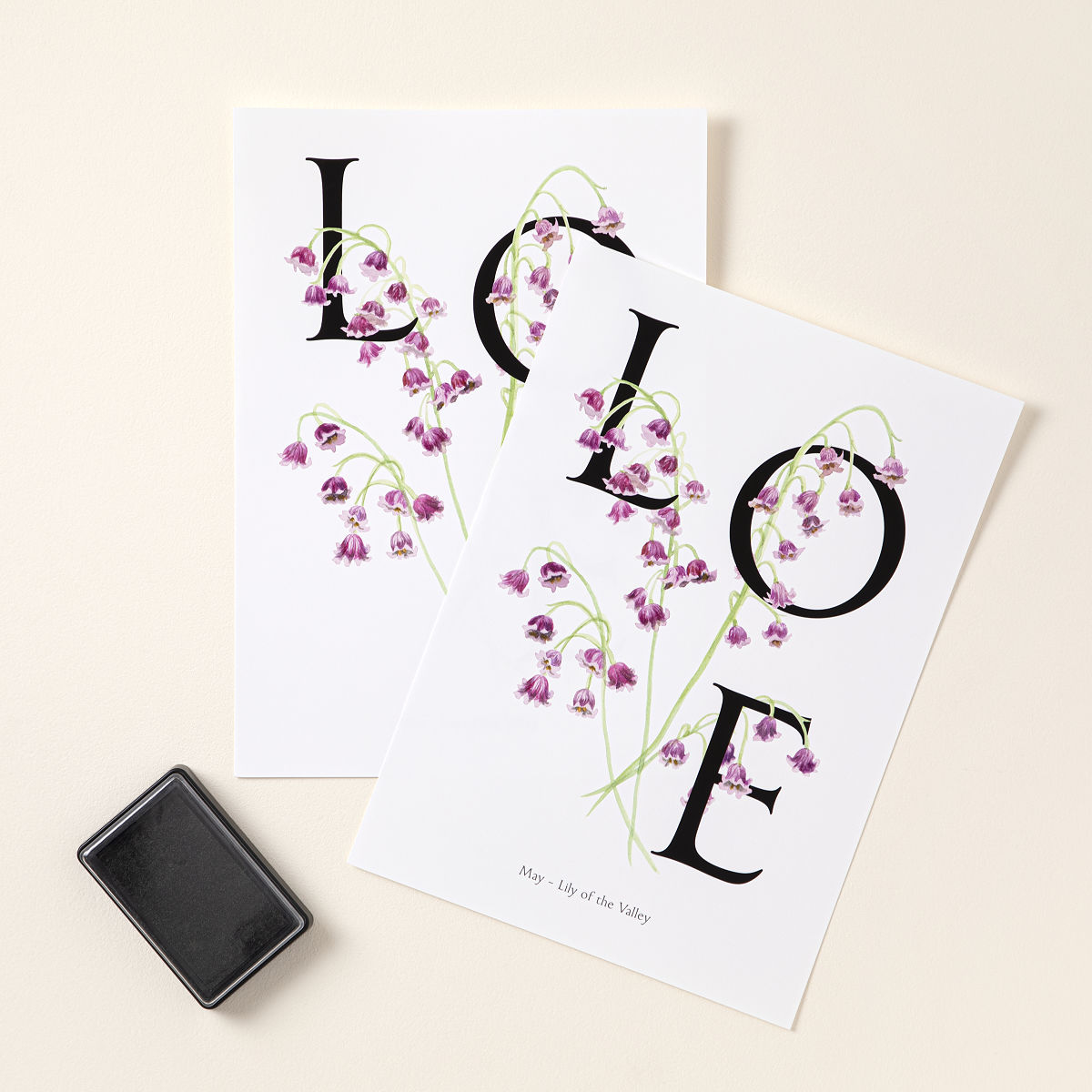 Birth Month Flower Baby Footprint Kit - May - Lily of the Valley