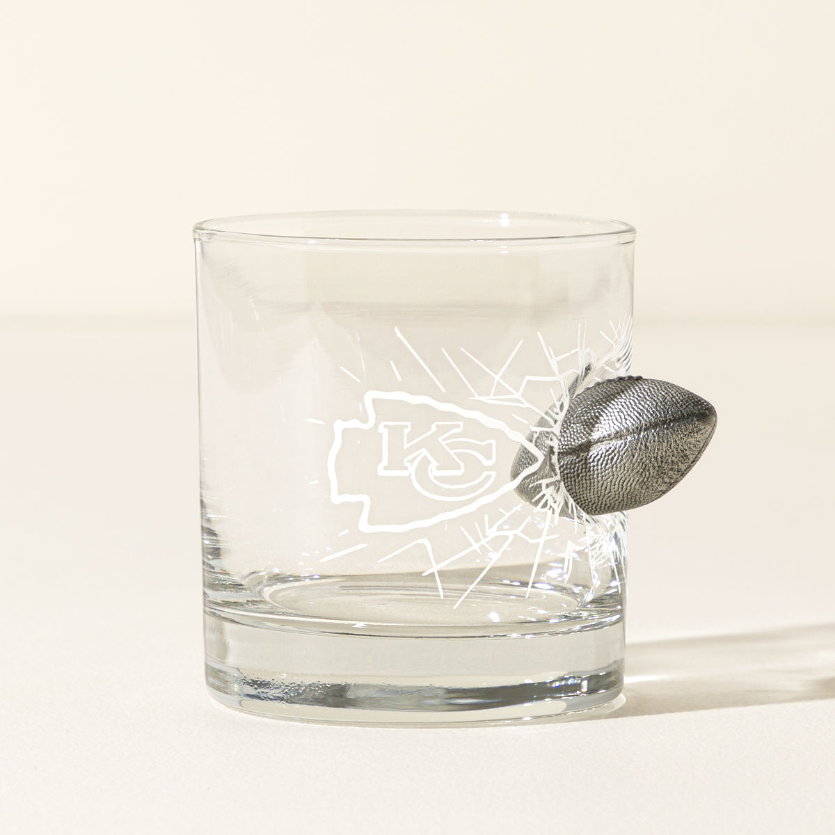 Interception NFL Rocks Glass - Kansas City Chiefs