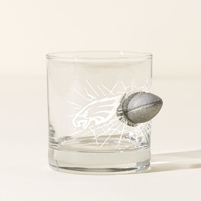 Interception! NFL Rocks Glass