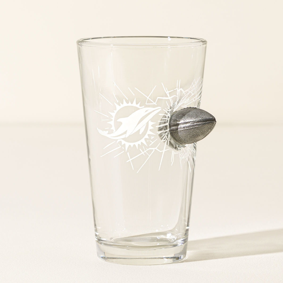 Interception NFL Pint Glass - Miami Dolphins