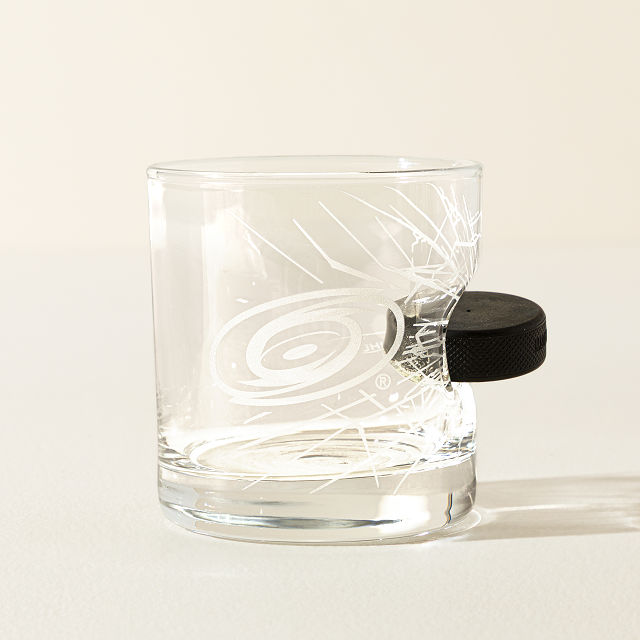 Off-The-Glass NHL Puck Rocks Glass