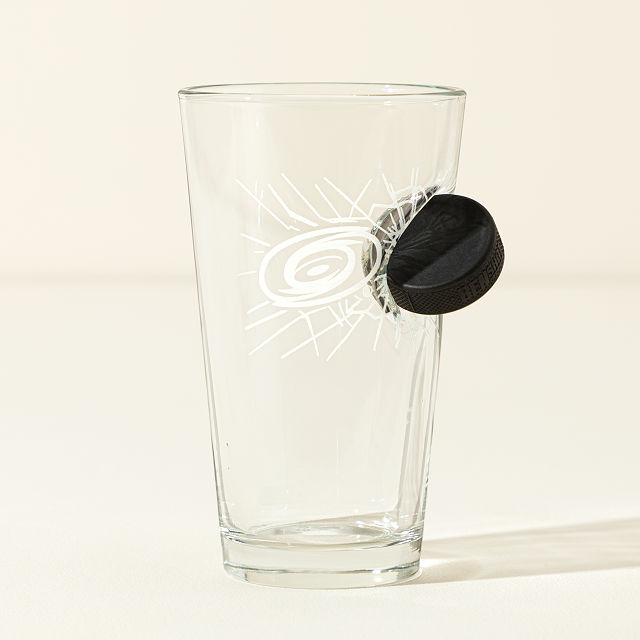 Off-The-Glass NHL Puck Pint Glass