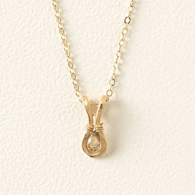 ★HAS★ HDM020 Tear drop slide necklace Slide Tear Drop Memorial Necklace
