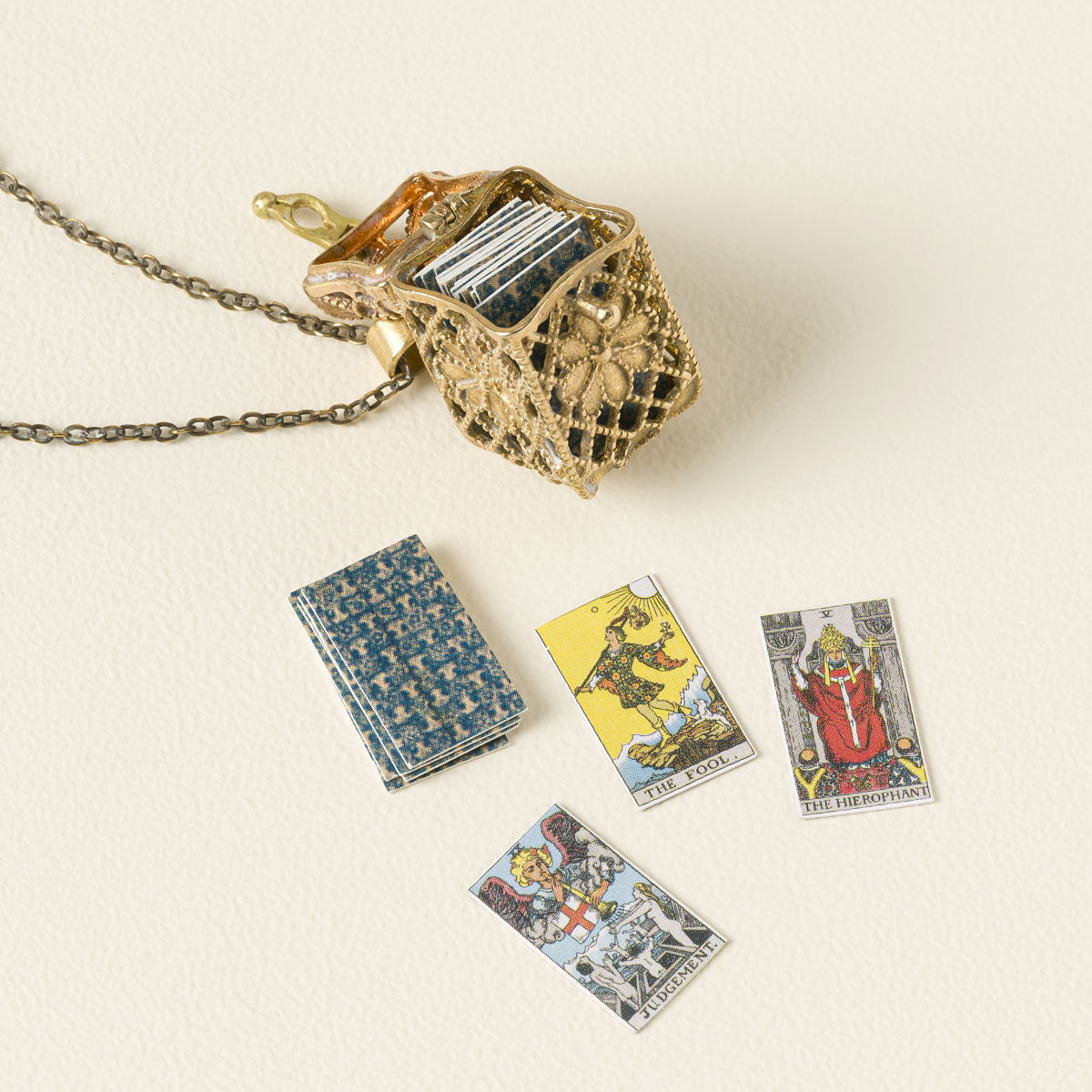 Tiny Tarot Deck Necklace | Tarot