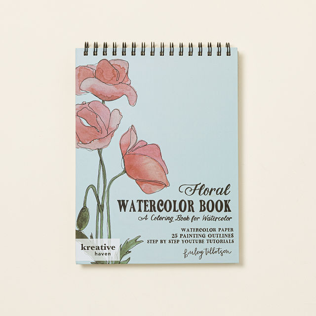 Watercolor Coloring Book with Tutorials