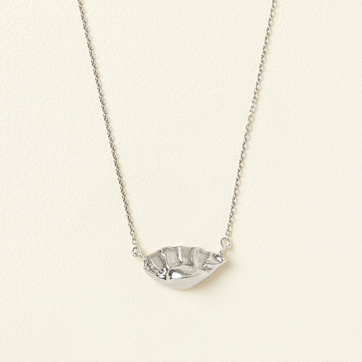 My Favorite Dumpling Necklace - Gyoza - Silver