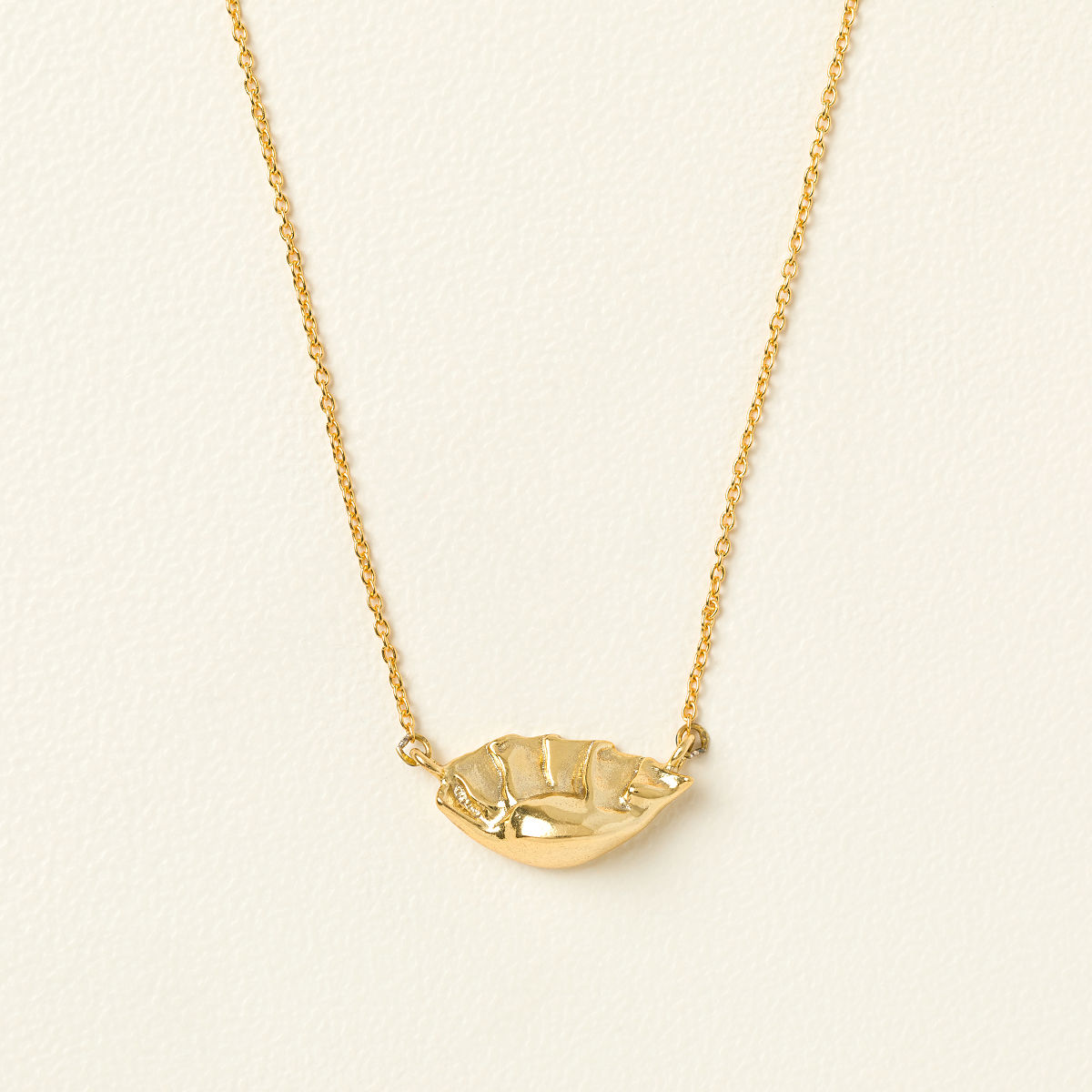 My Favorite Dumpling Necklace - Potsticker - Gold Plated