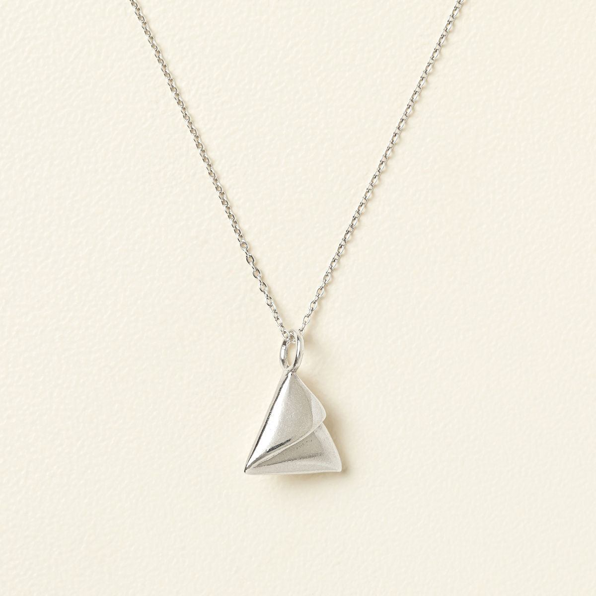 My Favorite Dumpling Necklace - Samosa - Silver
