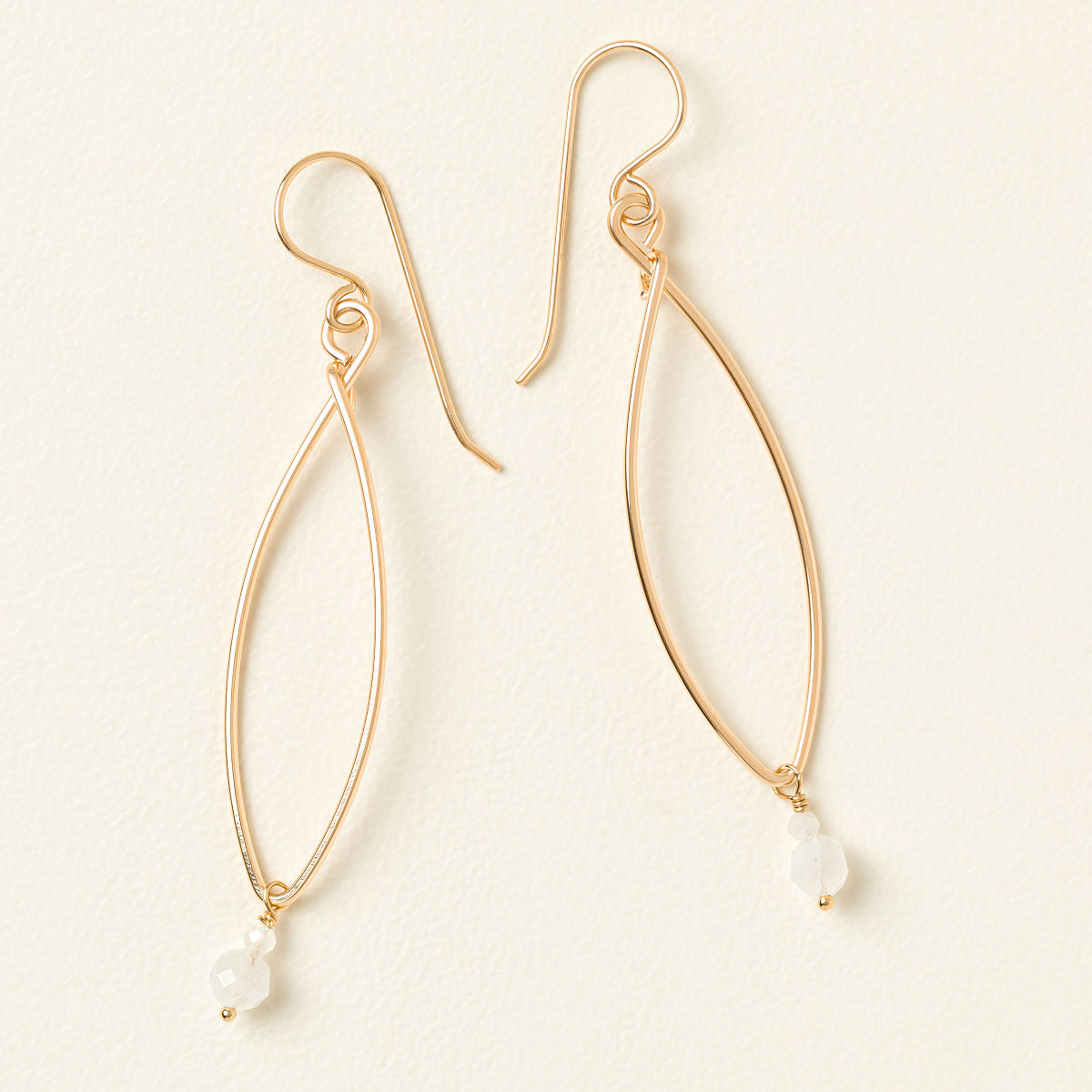Splash of Stone Earrings - Moonstone