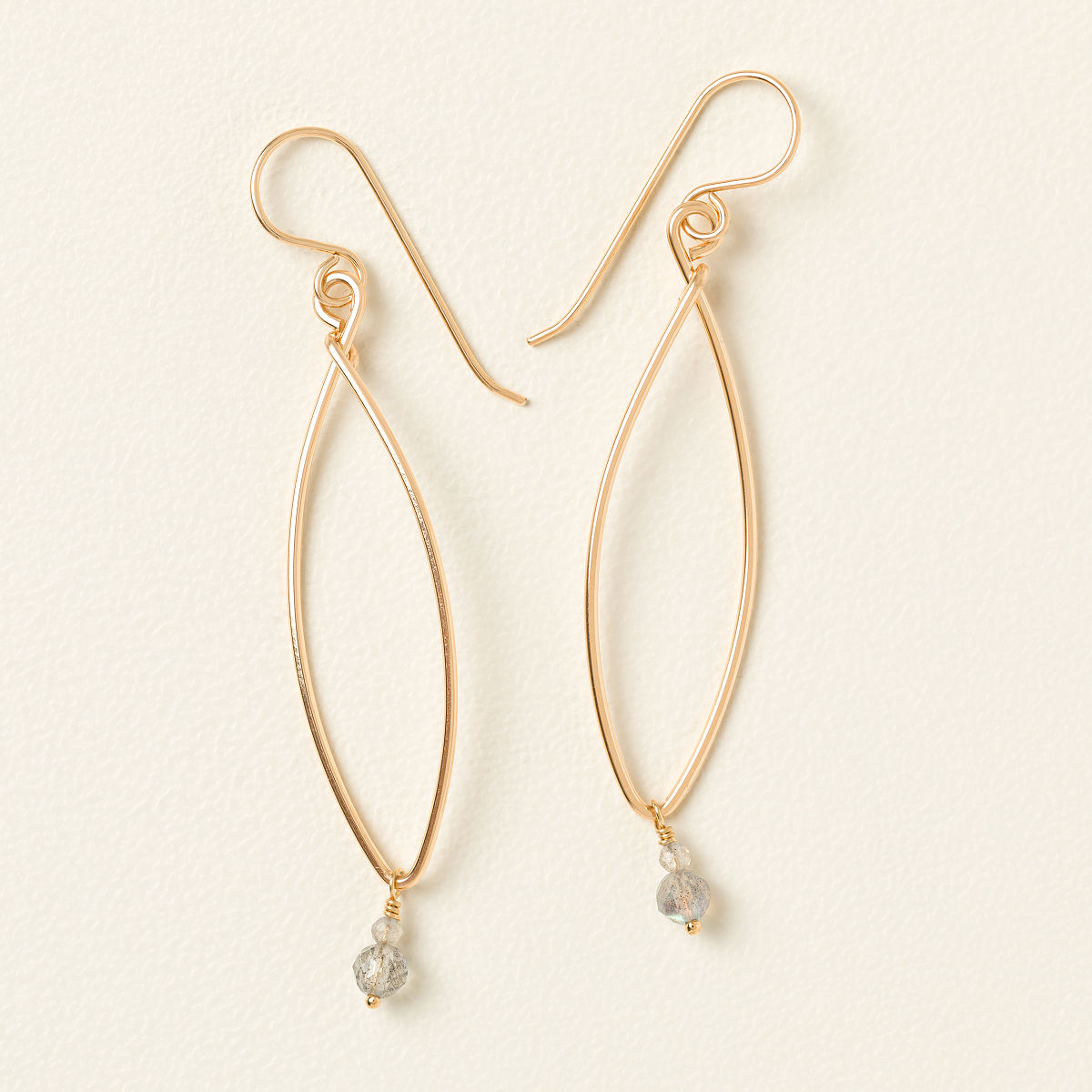 Splash of Stone Earrings - Labradorite