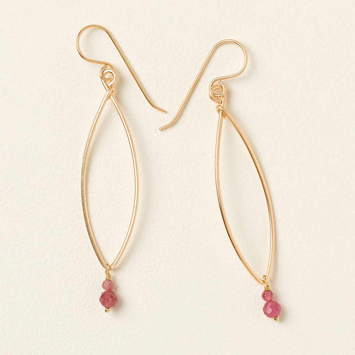 Splash of Stone Earrings - Pink Tourmaline
