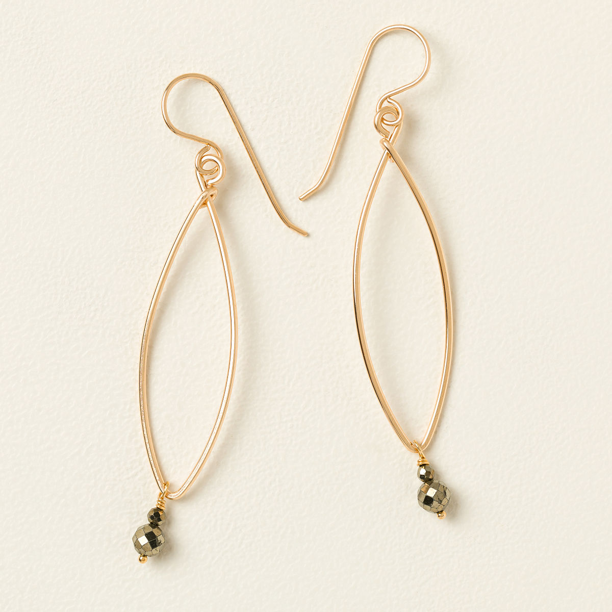 Splash of Stone Earrings - Pyrite