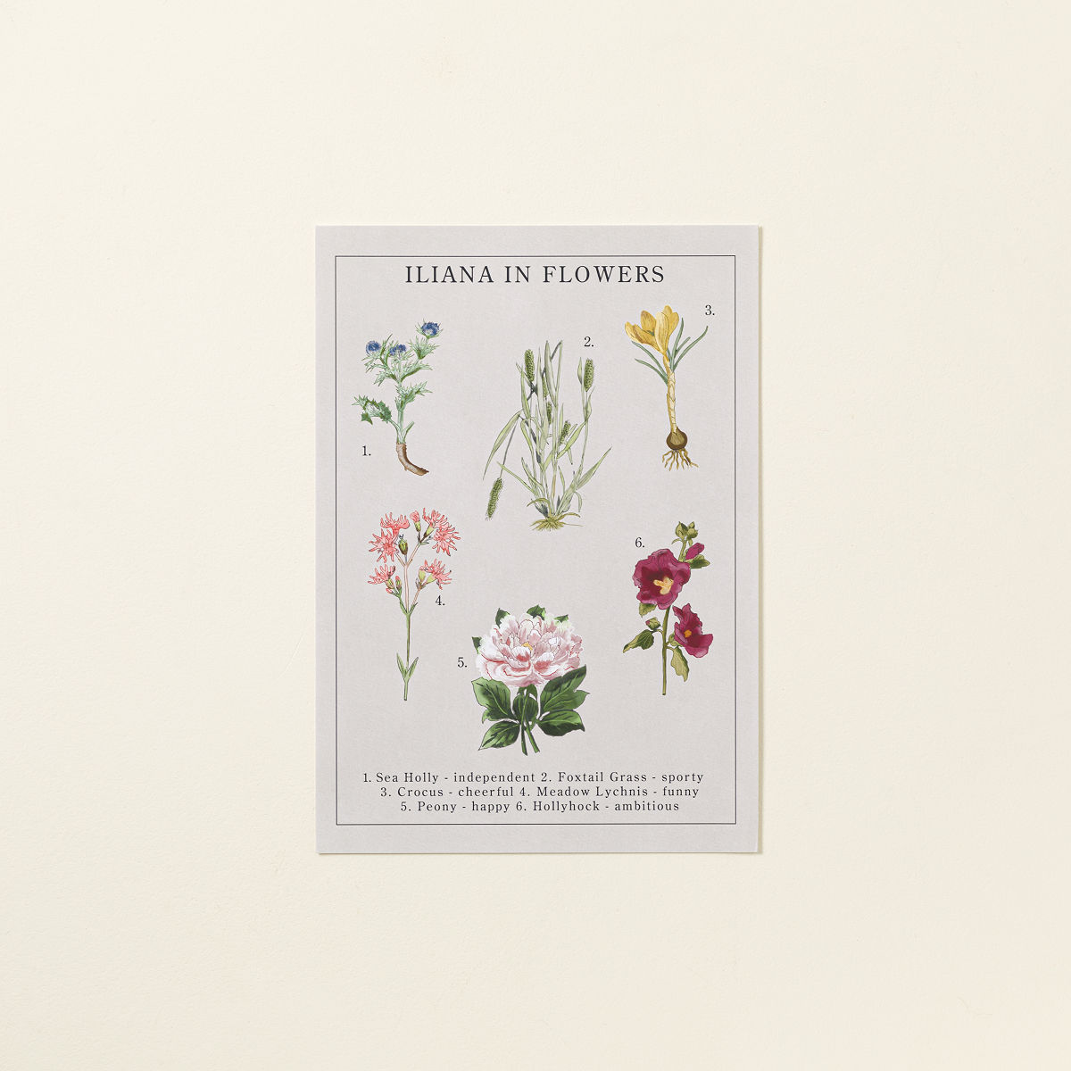 Blooming Personality Floral Art - 8.5 x 11 (unframed)