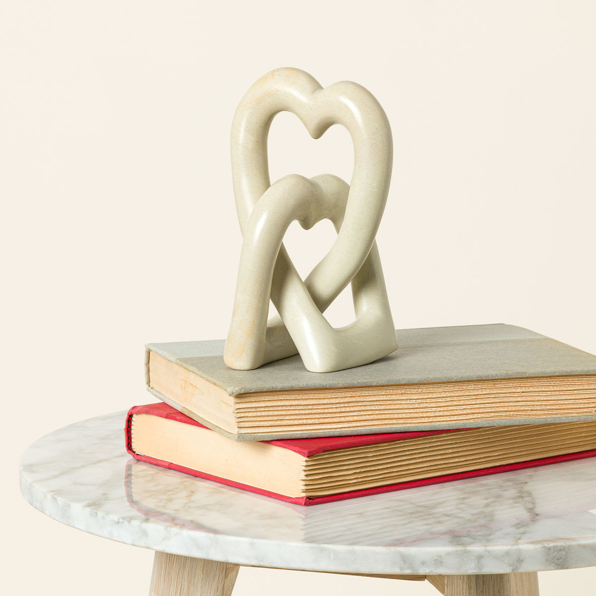 Interlocking Hearts Desktop Sculpture | Hearts Sculpture