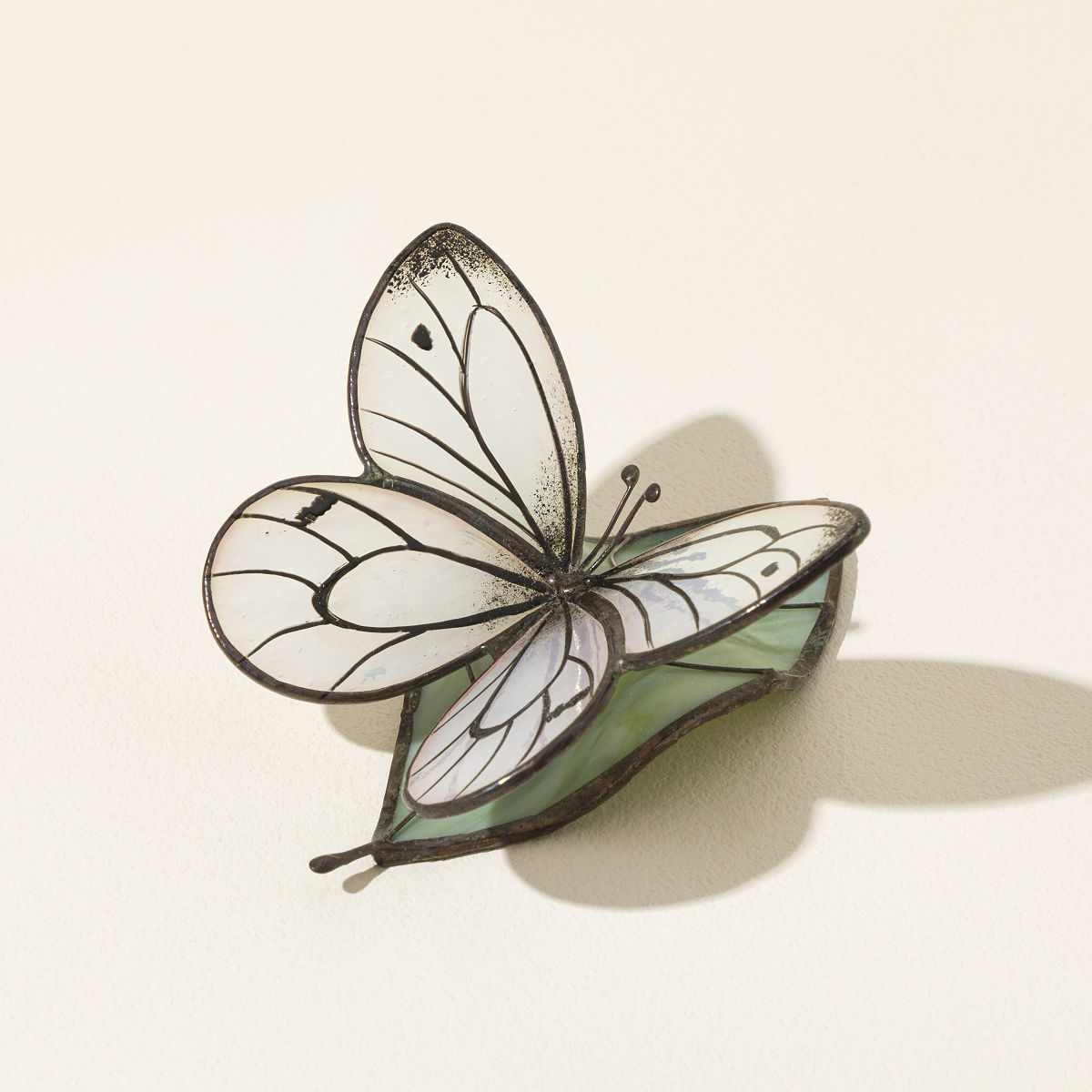 Stained Glass Butterflies with a Message - White (hope, promise)