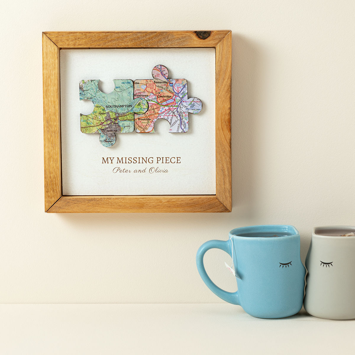 Pieces of Us Personalized Wood Map | Map Art