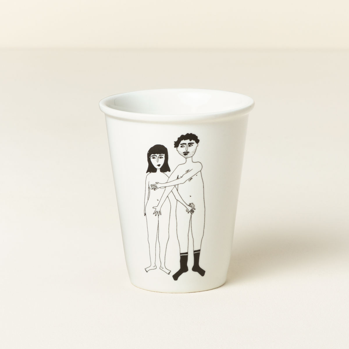 Naked Couple Porcelain Cup - Front