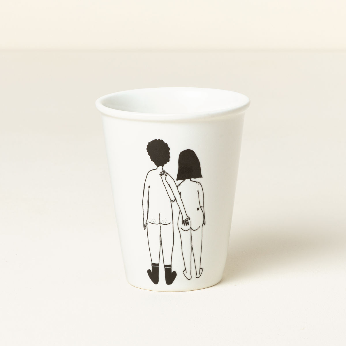 Naked Couple Porcelain Cup - Back