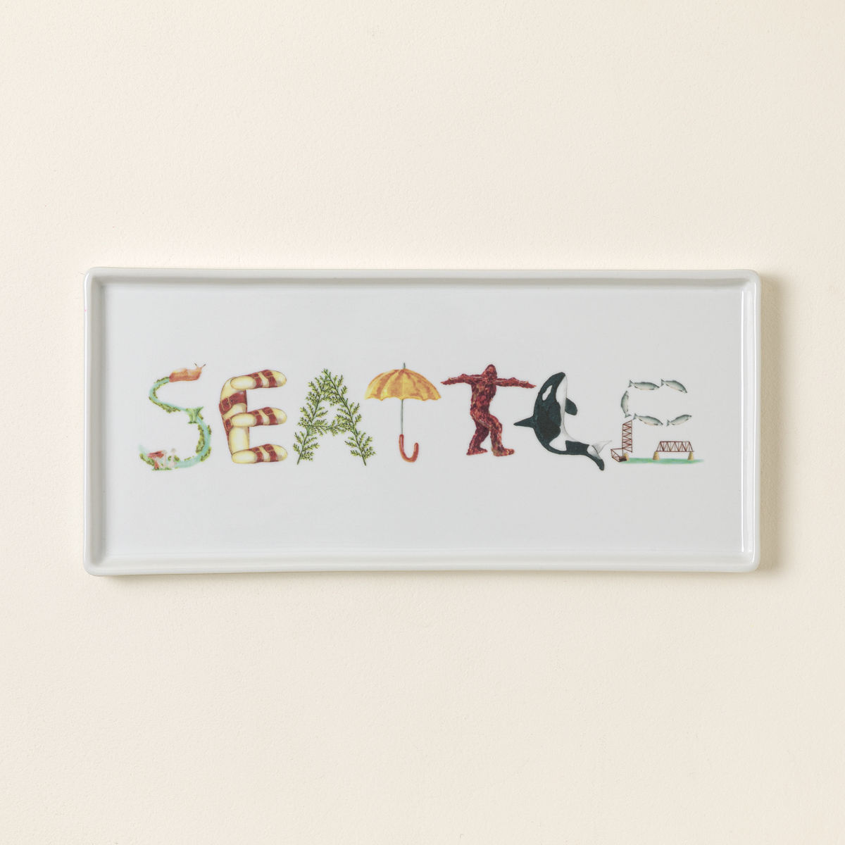 City Typography Serving Tray - Seattle