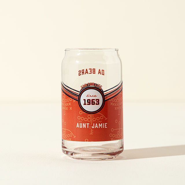 NFL Game Day Personalized Can-Shaped Glass