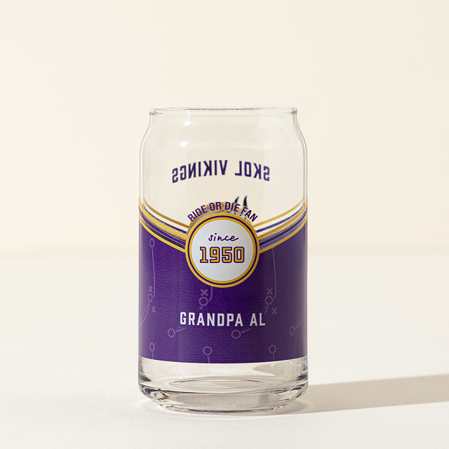 NFL Game Day Personalized Can-Shaped Glass