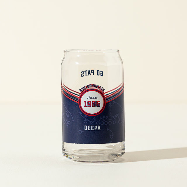 NFL Game Day Personalized Can-Shaped Glass