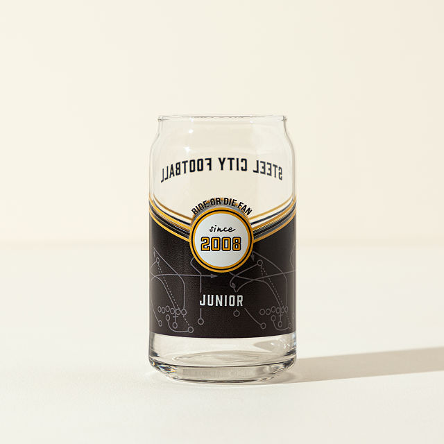 NFL Game Day Personalized Can-Shaped Glass