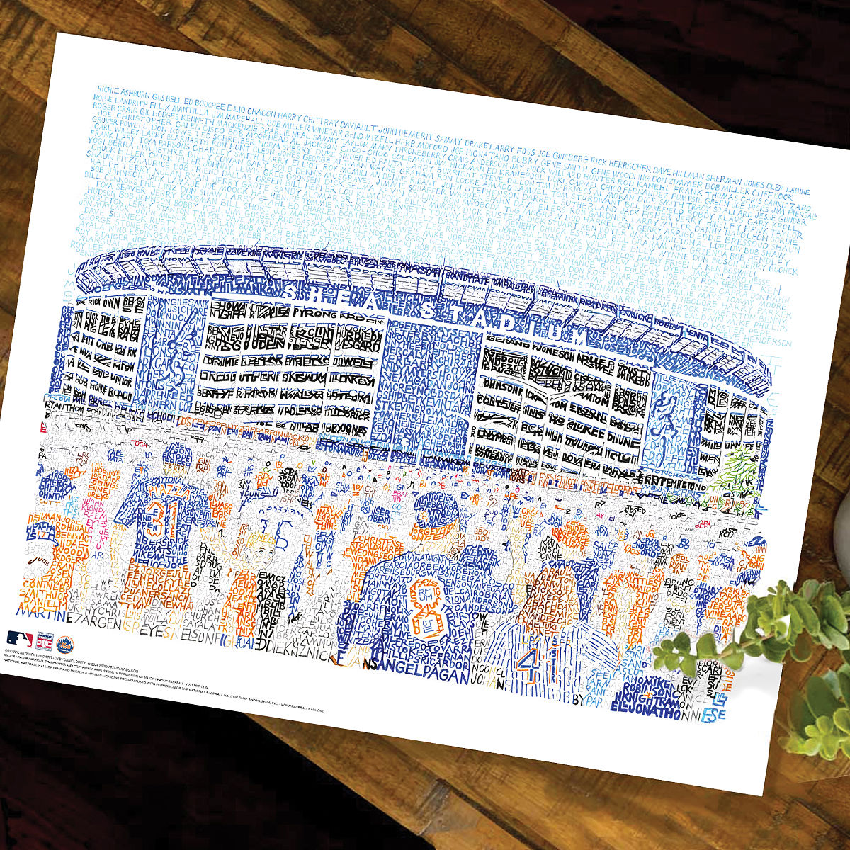 Art of Words MLB Stadium Prints - New York Mets