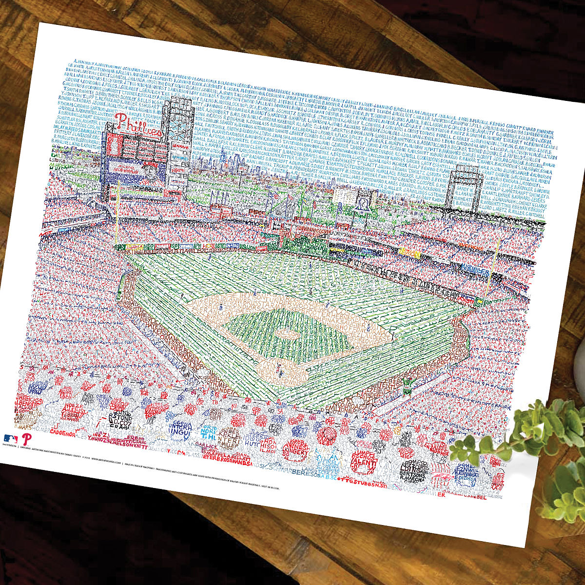 Art of Words MLB Stadium Prints - Philadelphia Phillies