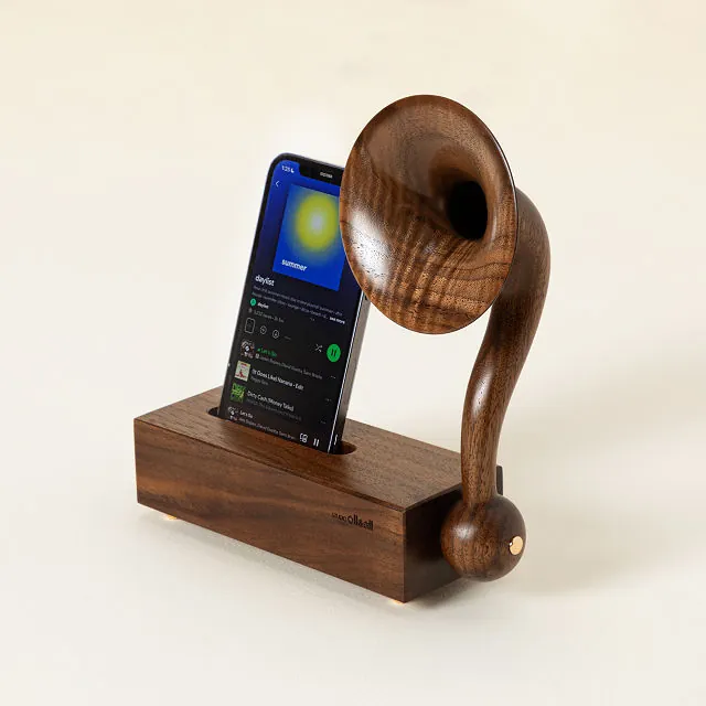 Uncommon Goods' Acoustic Gramophone Amplifying Speaker