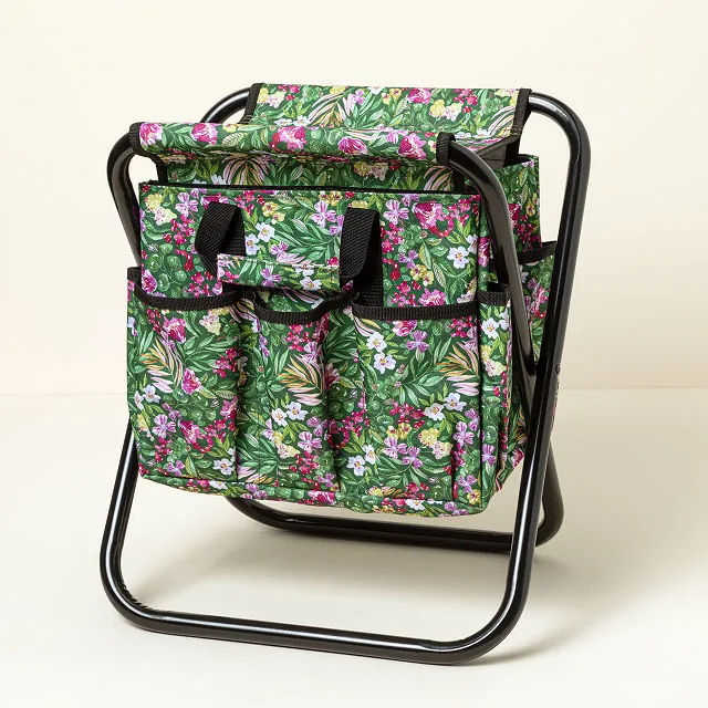 Blooming Floral Gardener's Tool Seat — Gardening Gift