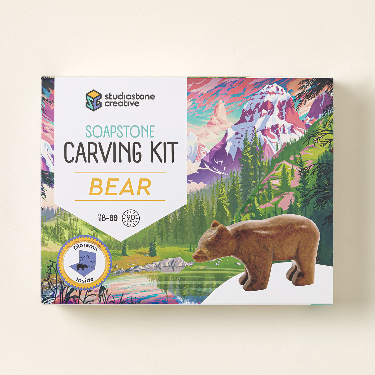 Soapstone Mini Animal Carving Kit - Bear