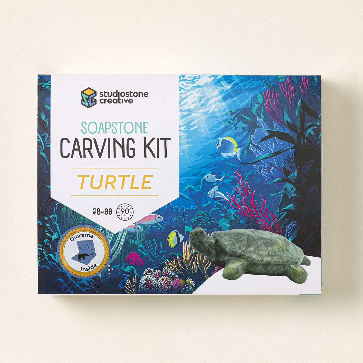 Soapstone Mini Animal Carving Kit - Turtle