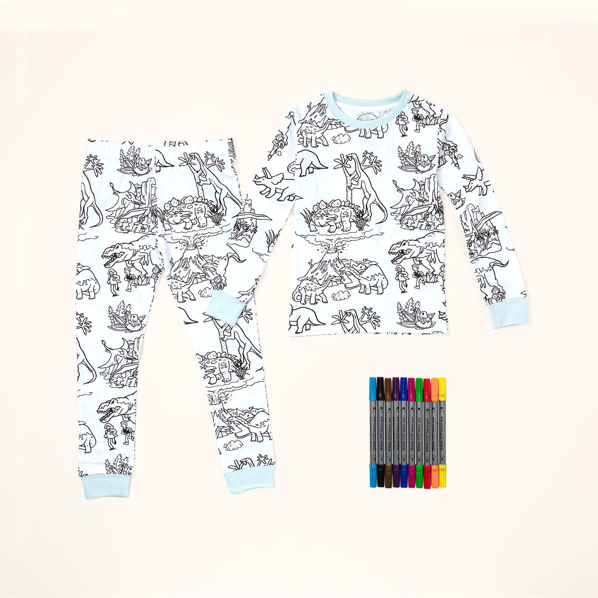 Dinosaur Color In Pajamas - Size 4T