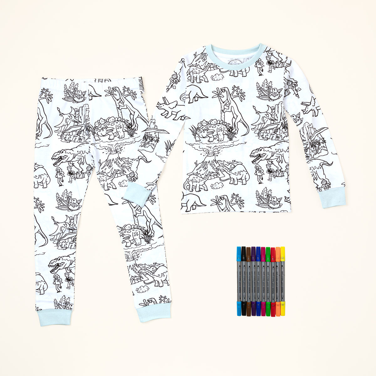Dinosaur Color In Pajamas - Size 5T