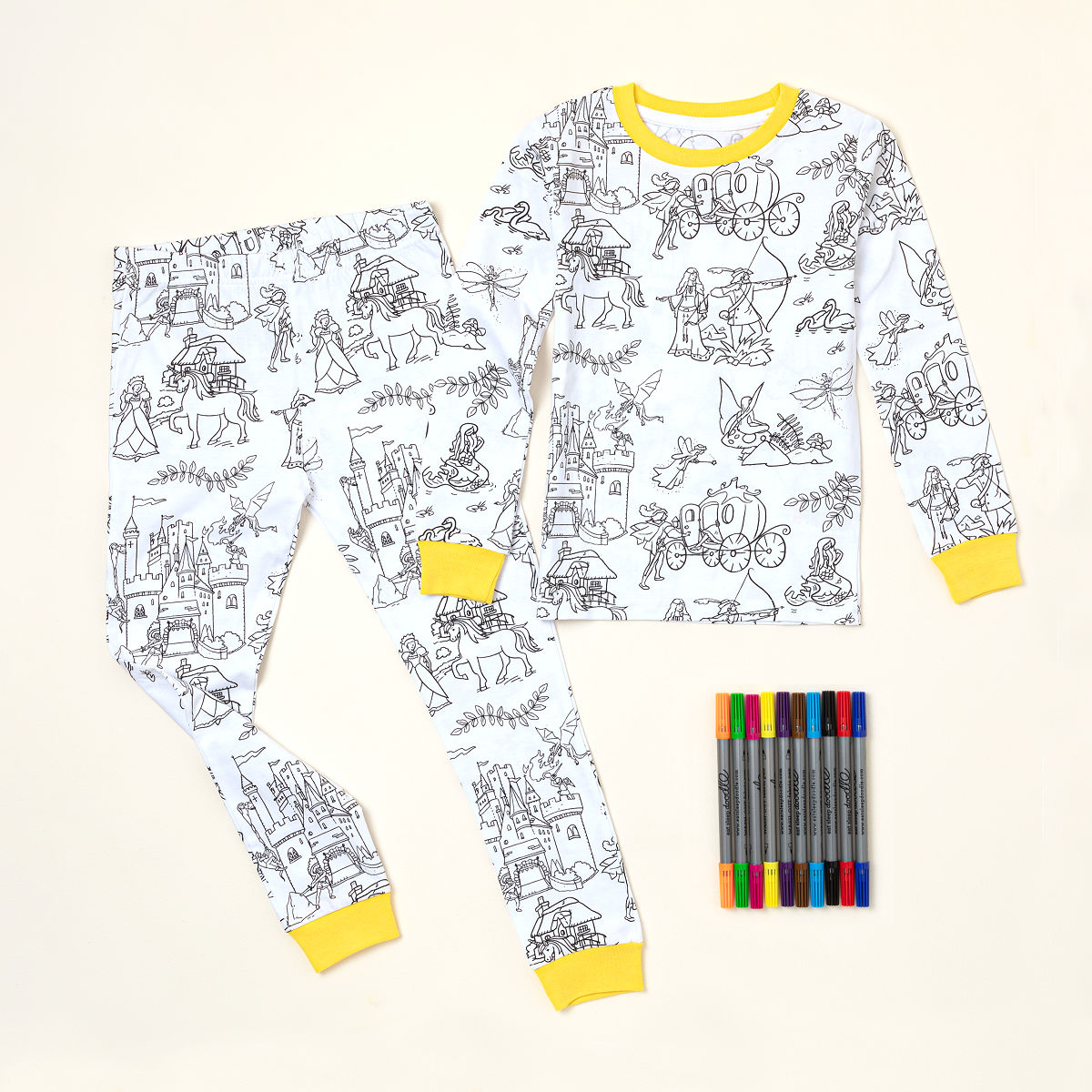 Fairytale Color In Pajamas - Size 5T
