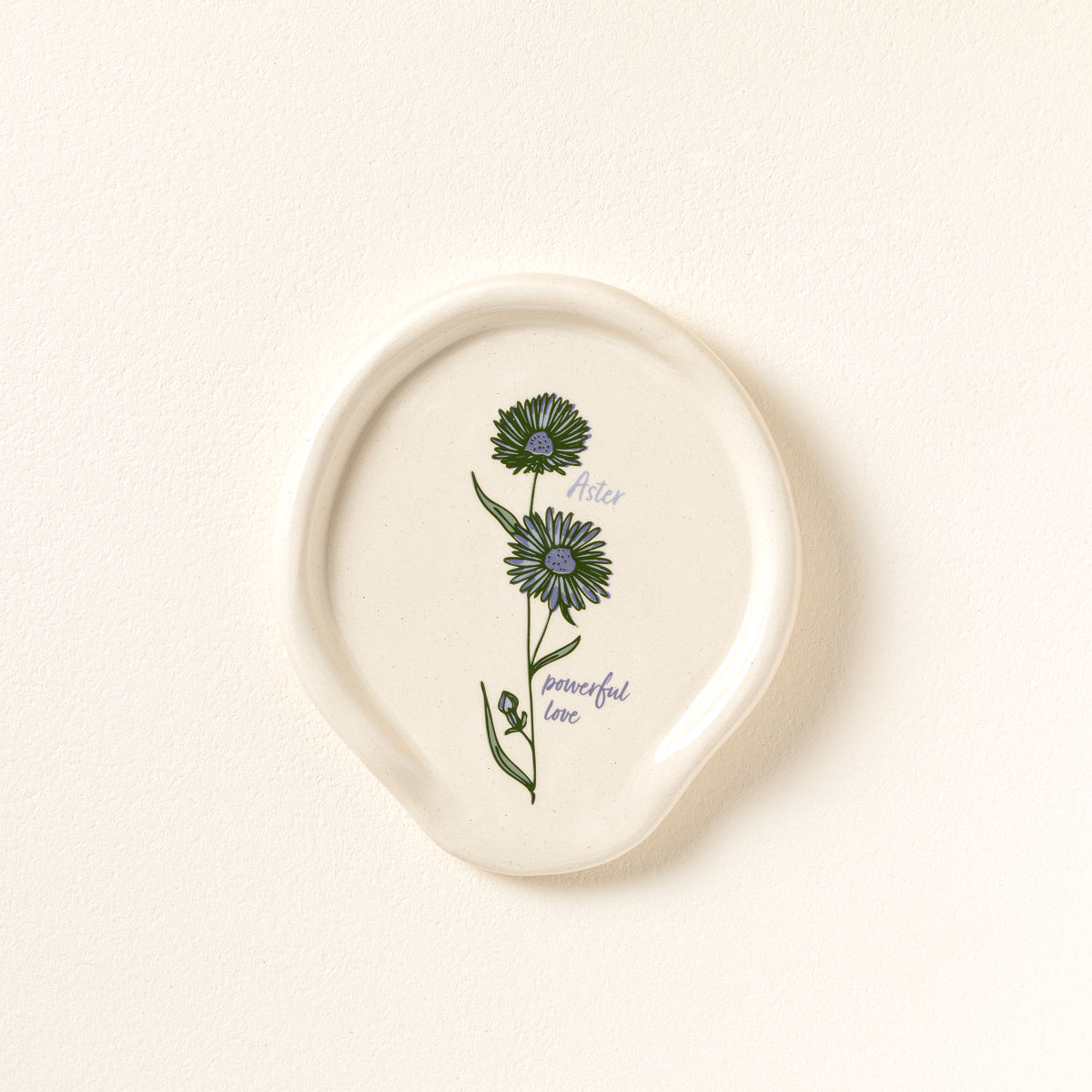 Birth Month Flower Spoon Rest - September - Aster