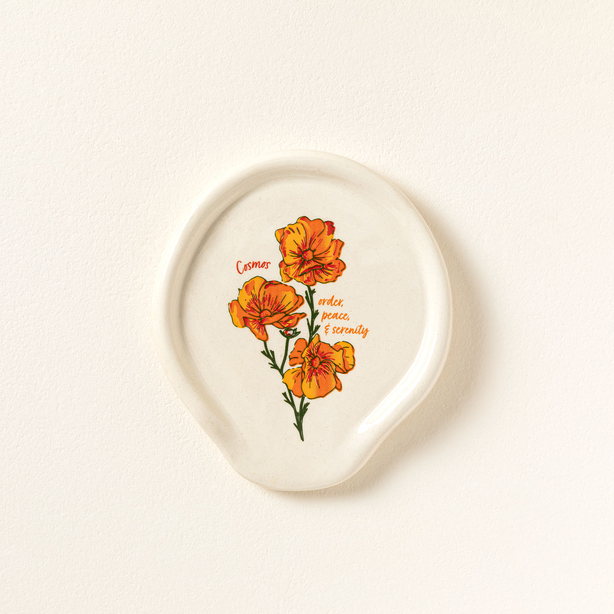 Birth Month Flower Spoon Rest - October - Cosmos