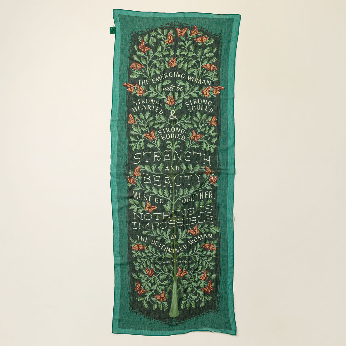 Classic Literary Quote Scarf - Louisa May Alcott